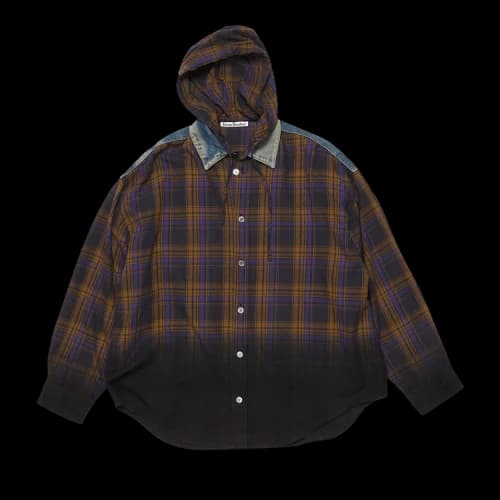 Acne Studios Check Button-Up Shirt 'Purple/Brown'