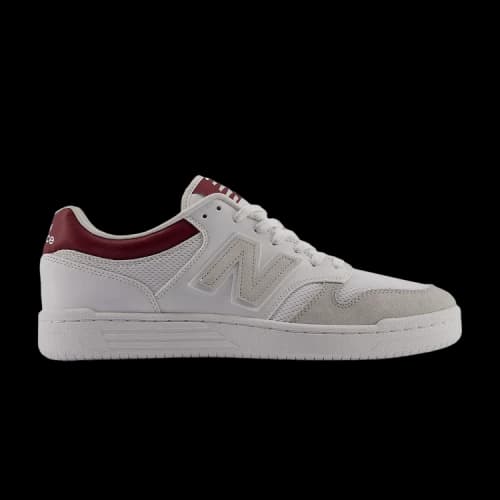New Balance 480 White Classic Crimson