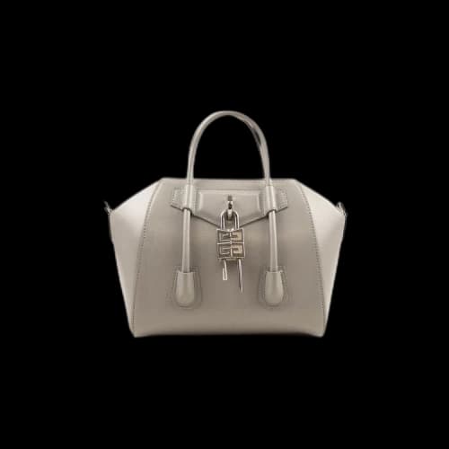 Givenchy Mini Antigona Leather Lock Bag 'Grey'