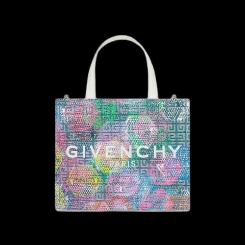 Givenchy Mini G Tote Shopping Bag In Printed 4G Denim 'Mutlicolor'