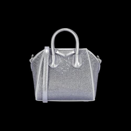 Givenchy Micro Anitgona Bag In Satin With Strass 'Lavender'