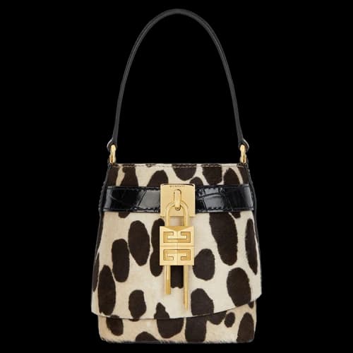 Givenchy Mini Shark Lock Bucket Bag 'Black/Beige'