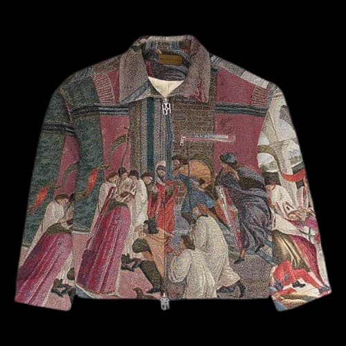 Birth Of Royal Child Artist Jacquard Weave Work Jacket 'Multicolor'