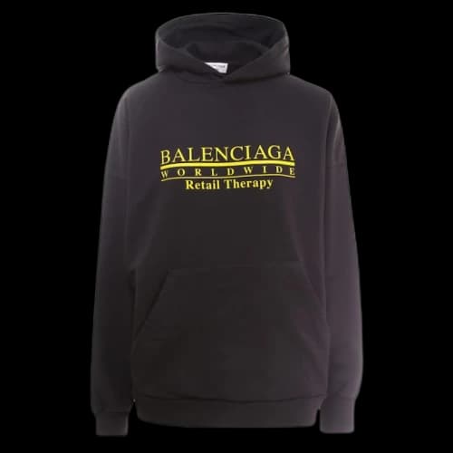 Balenciaga Women Worldwide Hoodie Black
