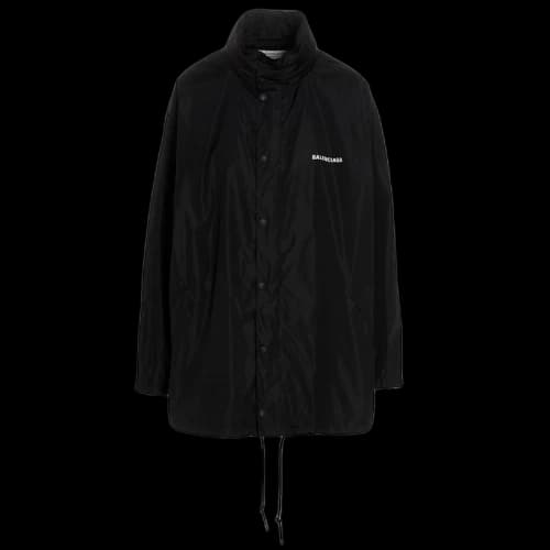 Balenciaga Women Logo Windbreaker Jacket Black