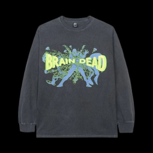 Brain Dead Blammin' Long-Sleeve T-Shirt 'Navy'