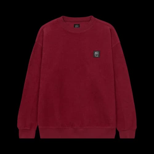 Brain Dead Reverse Fleece Crewneck Sweatshirt 'Burgundy'