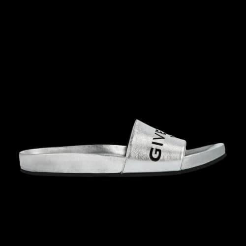 Givenchy Pool Slides 'Metallic Silver'