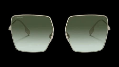 Burberry Women's Daphne Green Square Lens Sunglasses Gold