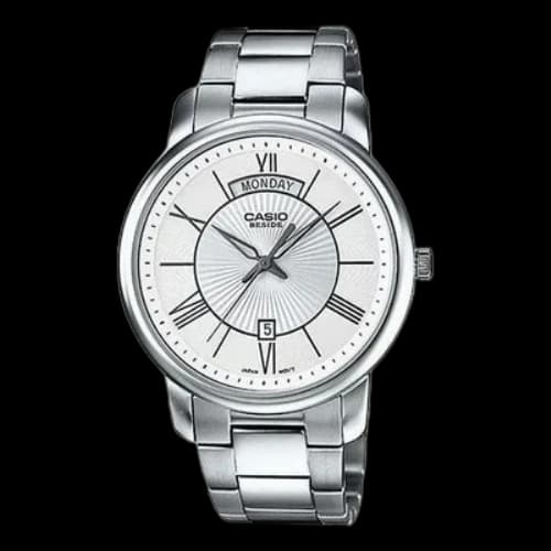 CASIO Minimalistic Fashion Quartz Watch Stainless Steel Strap Mens