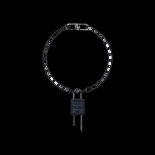 Givenchy Crystal Embellished 4G Padlock Necklace 'Black'