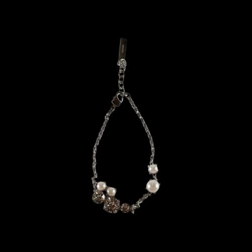 Givenchy Crystal Pearl Mixed Silvery Bracelet 'White/Silvery'