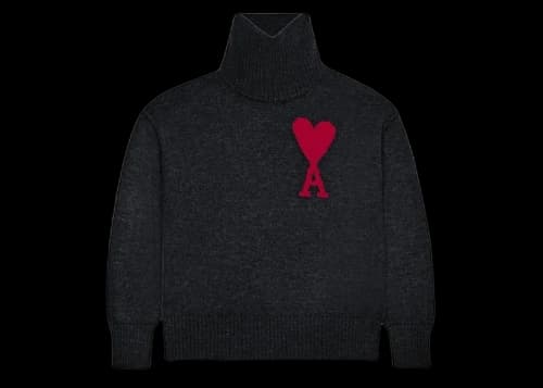 Ami Paris Red Ami De Coeur Sweater Black/Red