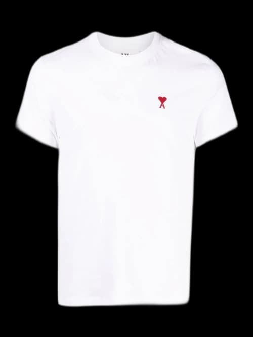 Ami Paris Ami De Coeur Classic Fit T-Shirt White/Red