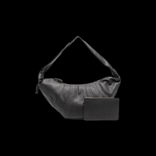 Lemaire Leather Large Croissant Bag 'Dark Chocolate'