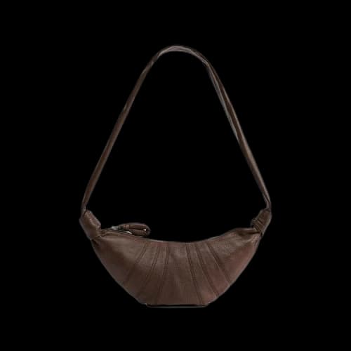 Lemaire Soft Grain Small Croissant Bag 'Pecan Brown'