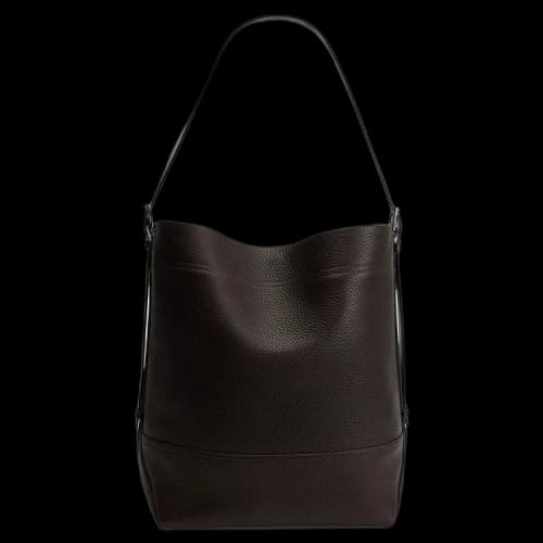 Lemaire Belted Tote Bag 'Dark Chocolate'