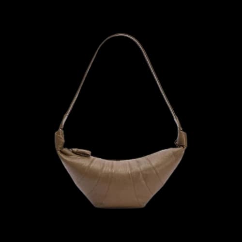 Lemaire Laced Medium Croissant Bag 'Khaki Brown'