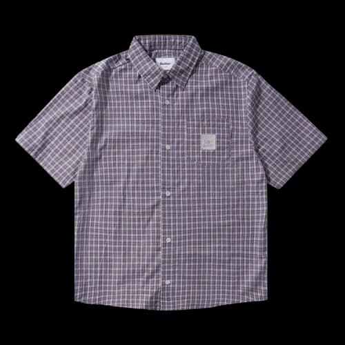 Butter Goods Equipment Short-Sleeve Shirt 'Navy/Brown'