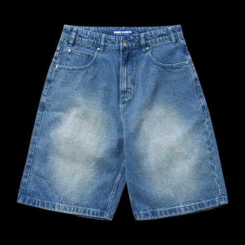 Butter Goods Drummer Baggy Denim Shorts 'Stone Wash Blue'