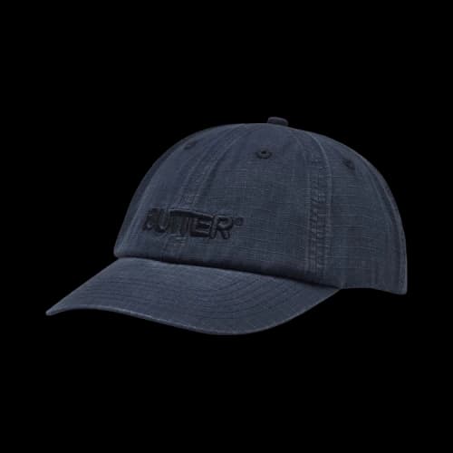 Butter Goods Ripstop Rounded Logo 6 Panel Cap 'Washed Navy'