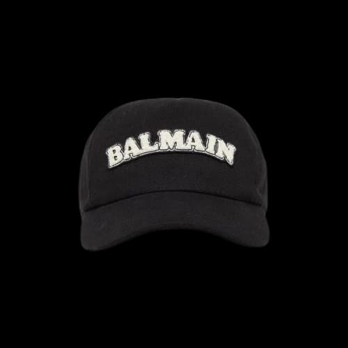 Balmain Embroidered Cap 'Black/Ivory'