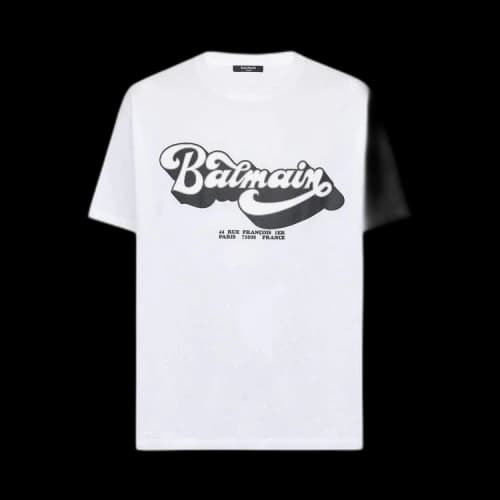 Balmain Bulky Fit 70s T-Shirt 'White/Black'