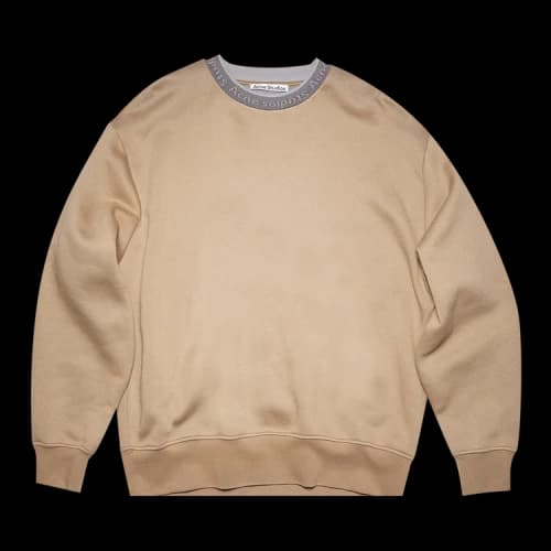 Acne Studios Logo Rib Sweatshirt 'Dark Beige'