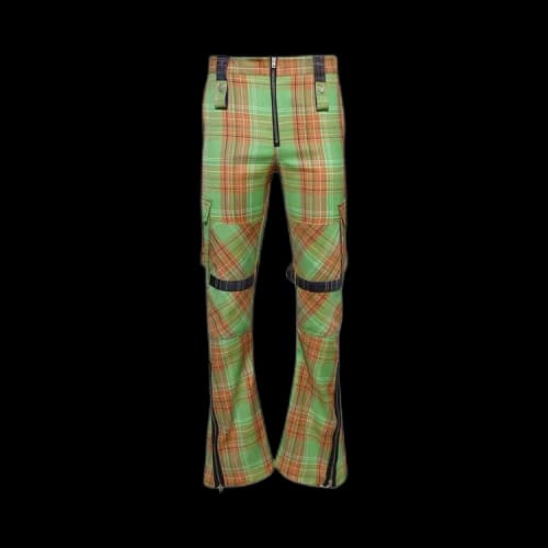Acne Studios Cargo Check Trousers 'Green/Brown'