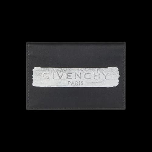 Givenchy Card Holder With Latex Band 'Black/Silver'