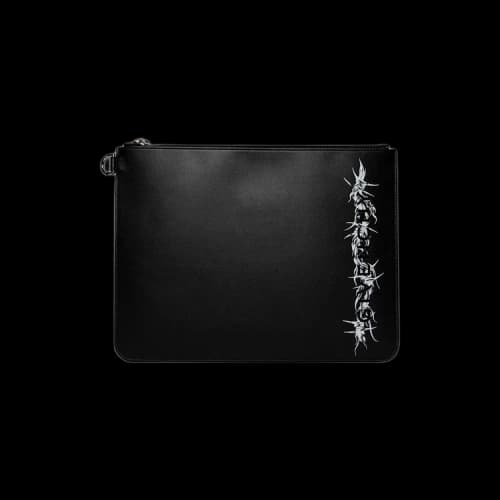 Givenchy Barbed Wire Print Large Zipped Pouch 'Black'