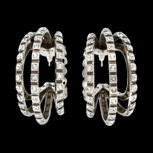 Isabel Marant Large Hoop Earrings 'Transparent/Silver'