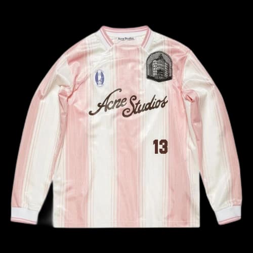Acne Studios Long-Sleeve Soccer Jersey 'Pink/White'
