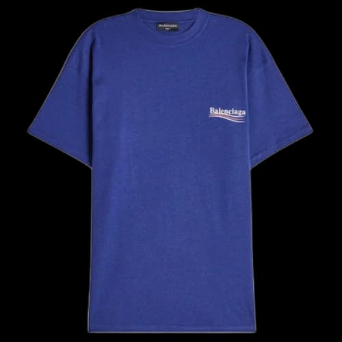 Balenciaga Political Logo Cotton Jersey Tee