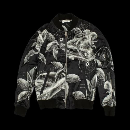 Givenchy Floral Schematics Viscose Bomber 'Black/White'