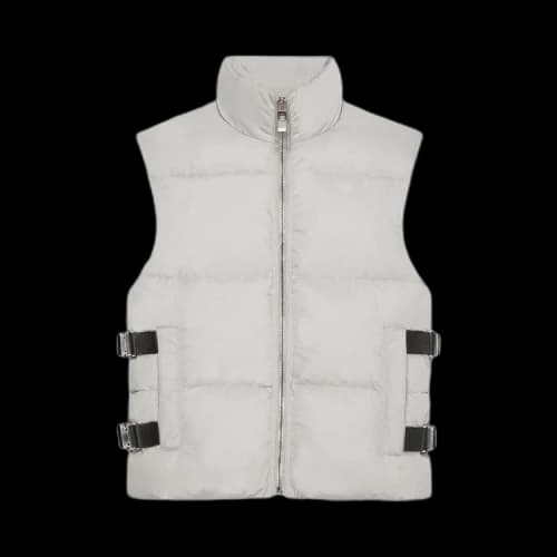 Givenchy 4G Buckle Puffer Sleeveless Vest 'Pearl Grey'