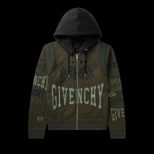 Givenchy Hooded Embroidered Varsity Jacket 'Military Green'
