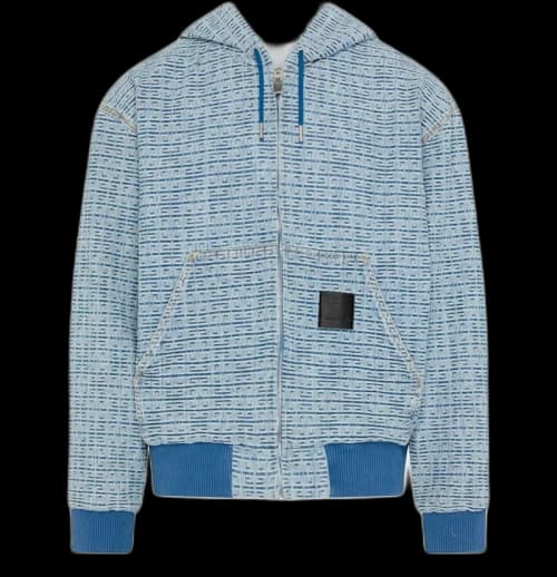 Givenchy Denim Hooded Jacket Blue