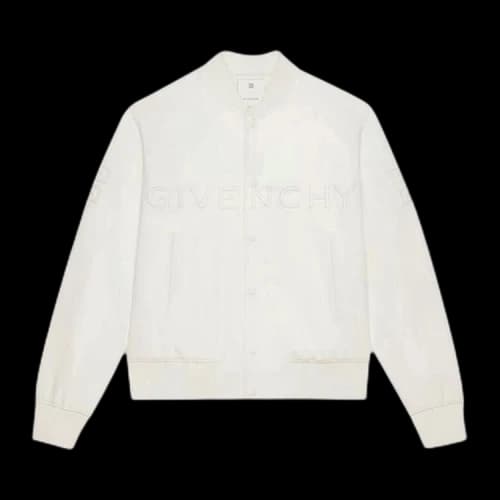 Givenchy Leather Varsity Jacket 'White'