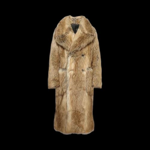 Givenchy Faux Fur Double Breasted Coat 'Beige/Brown'