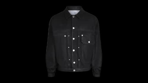 Givenchy Coated Denim Trucker Jacket Black