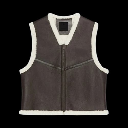 Givenchy Mixed Material Gilet 'Brown/Beige'