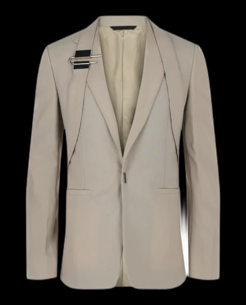 Givenchy U-Lock Harness Blazer Stone Grey