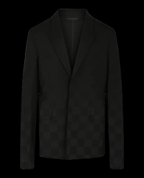 Givenchy Slim Fit Micro Windowpane Check Blazer Black