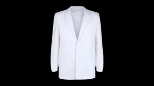 Givenchy Extra Fitted Single Button Blazer White White