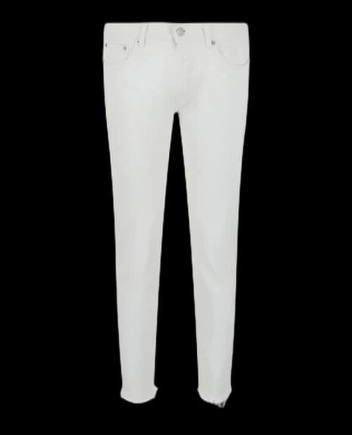 Givenchy Skinny Fit Frayed Hem Jeans White