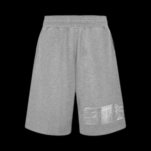 Givenchy Latex Band Shorts 'Light Grey Melange'