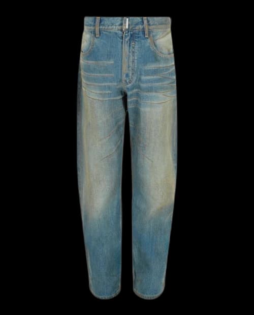 Givenchy Straight-Fit Vintage Wash Jeans Medium Blue
