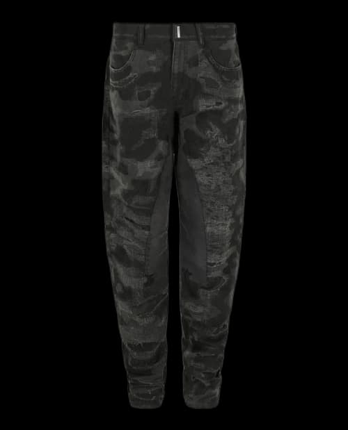 Givenchy Slim-Fit Distressed Jeans Khaki Brown
