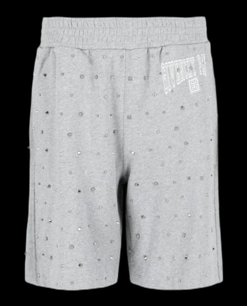 Givenchy Studded New Board Shorts Light Grey Melange